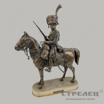 Бронзовая скульптура «En Vedette». A. de Gérické. Франция, кон. 19 в. 